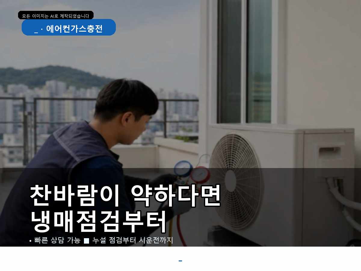 진도군 창포리 에어컨가스충전, 냉방이 금방 약해질 때 점검한 내용